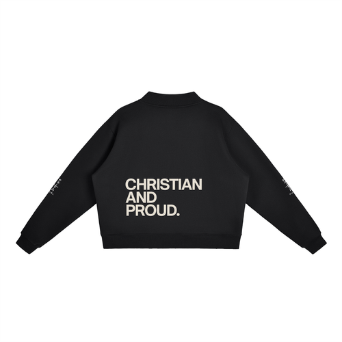 Essential Fleece Mock-Neck Crew Sweatshirt