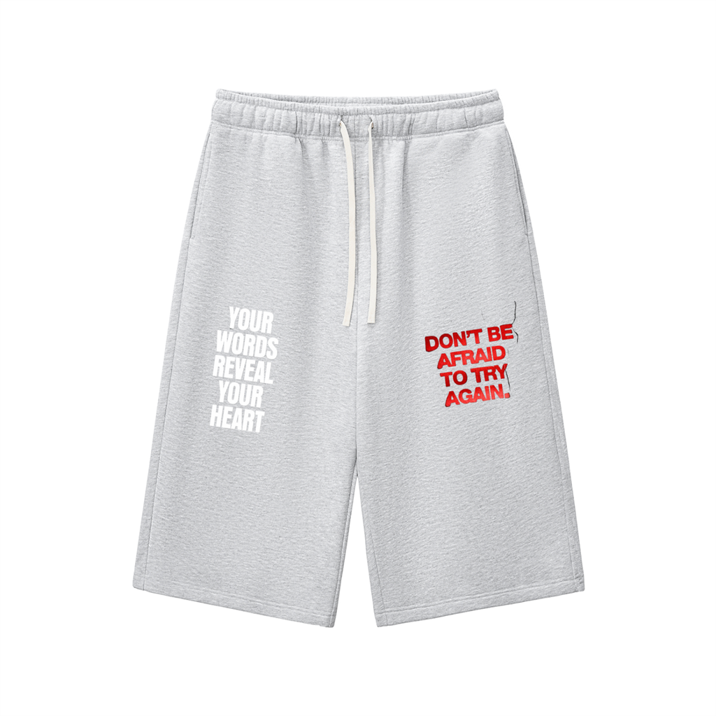 Relaxed Drawstring Three-quarter Sweatpants