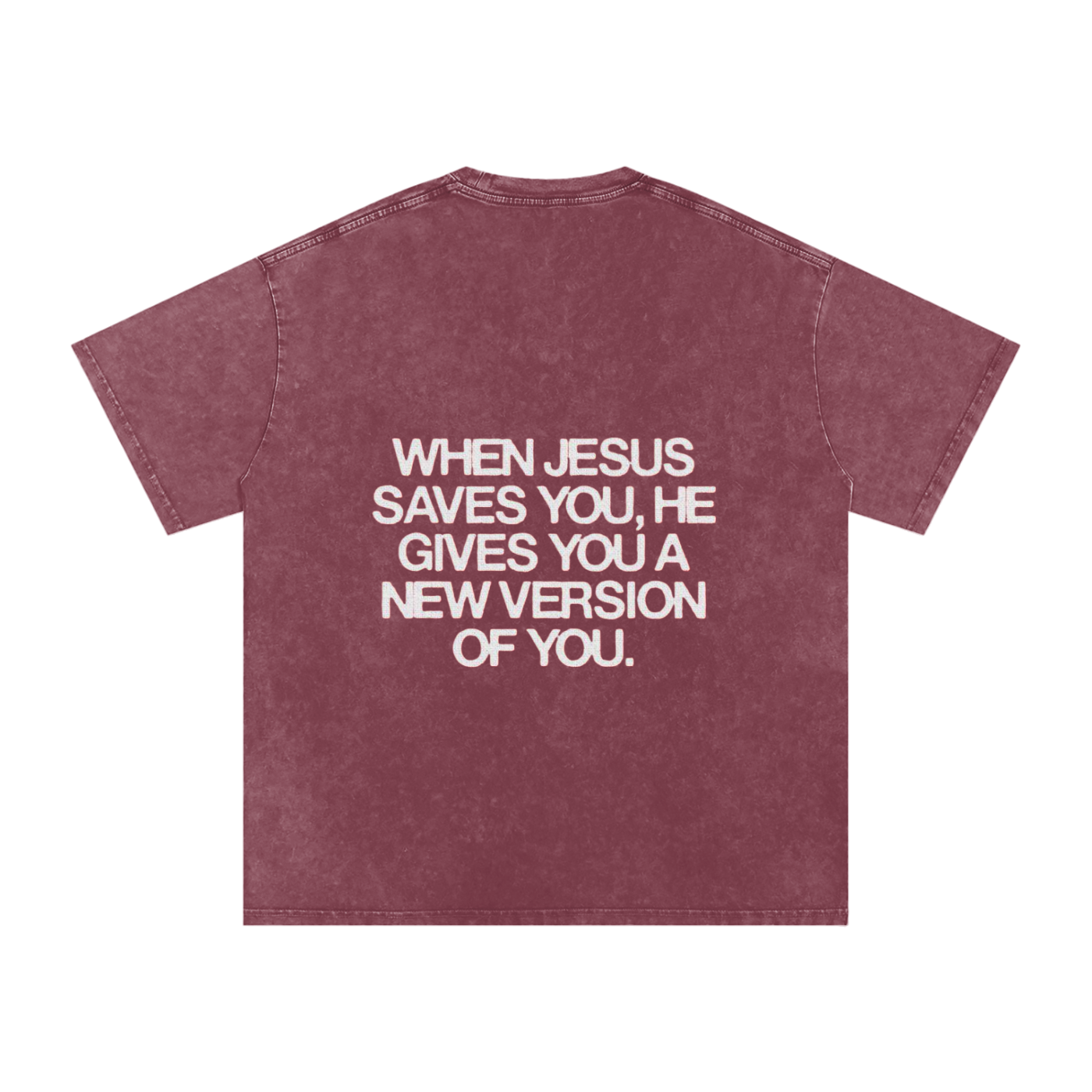 Snow Washed Oversized Cotton T-Shirt