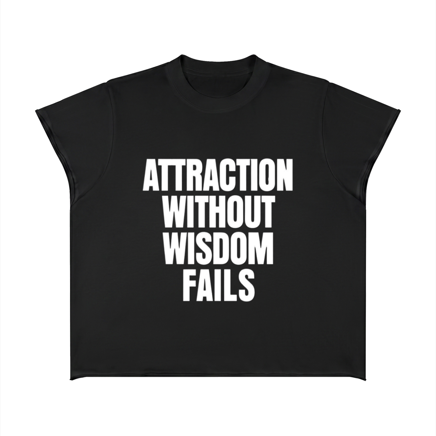 Unisex Boxy Raw Edge T-Shirt