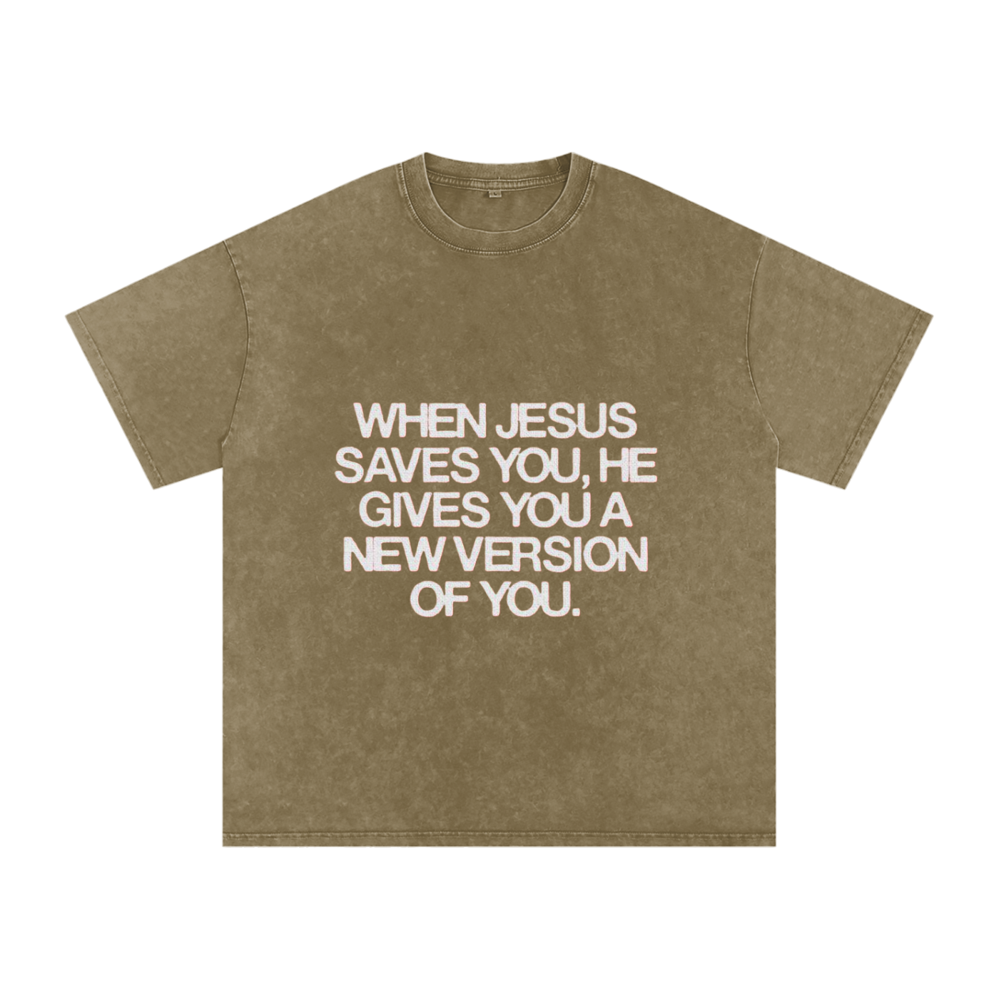 Snow Washed Oversized Cotton T-Shirt