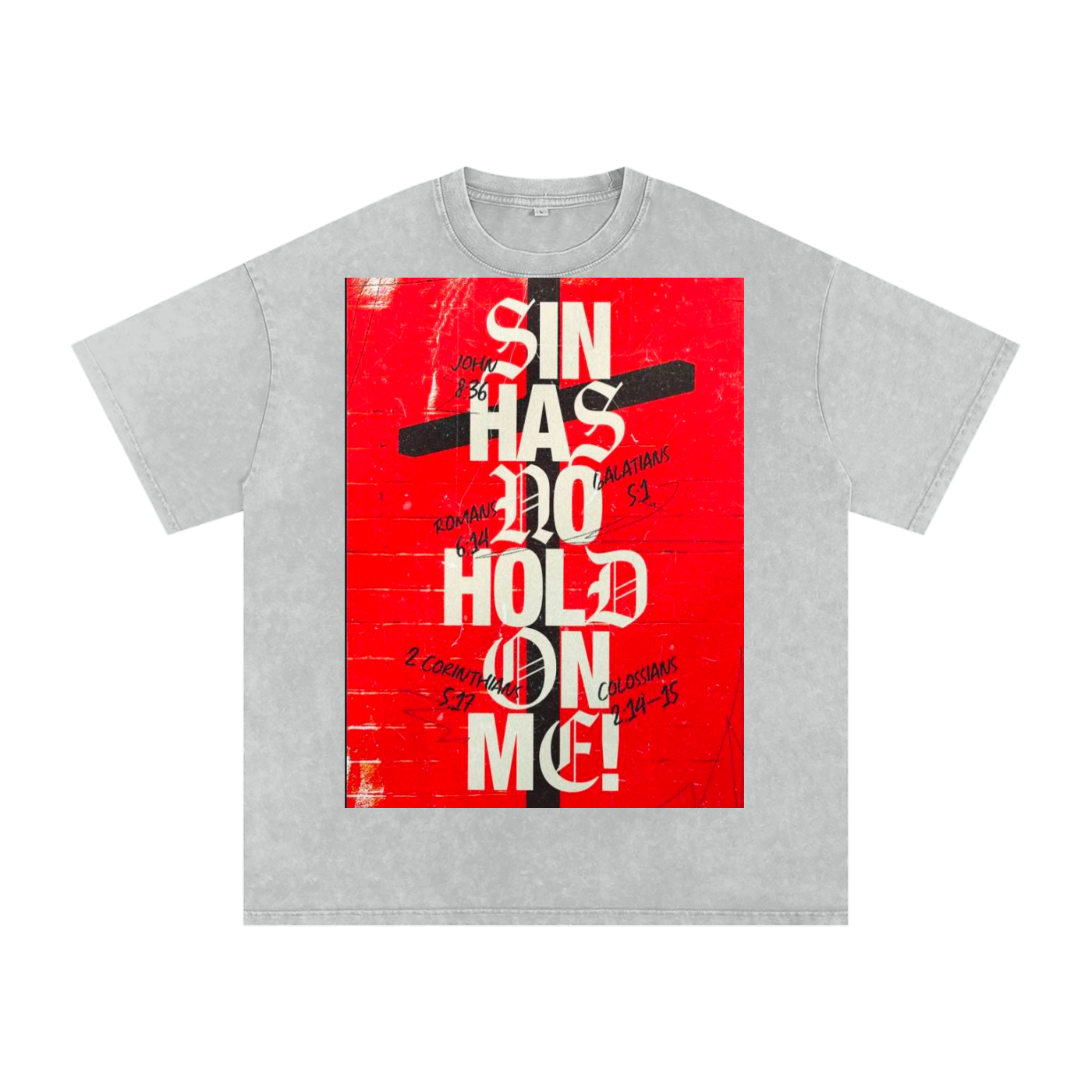 Snow Washed Oversized Cotton T-Shirt