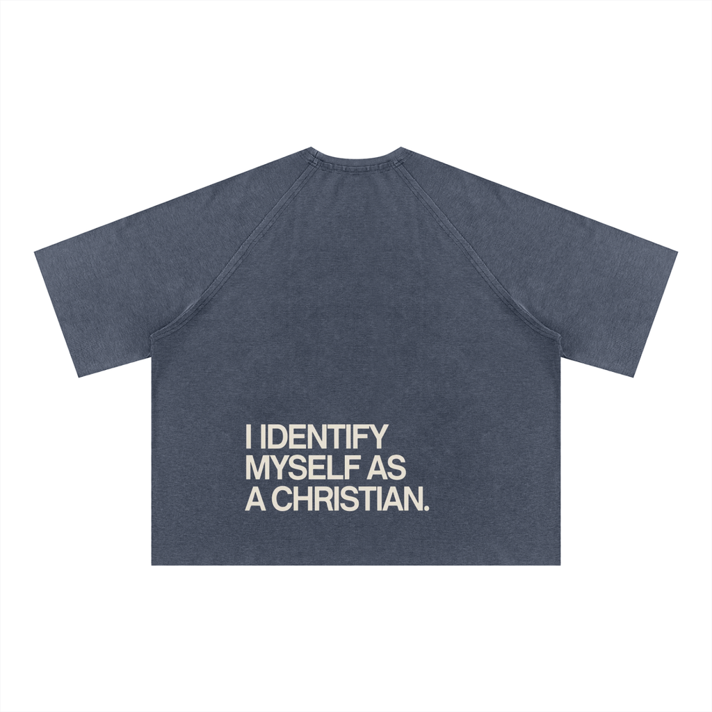 Unisex Mineral Wash Boxy Waffle T-Shirt