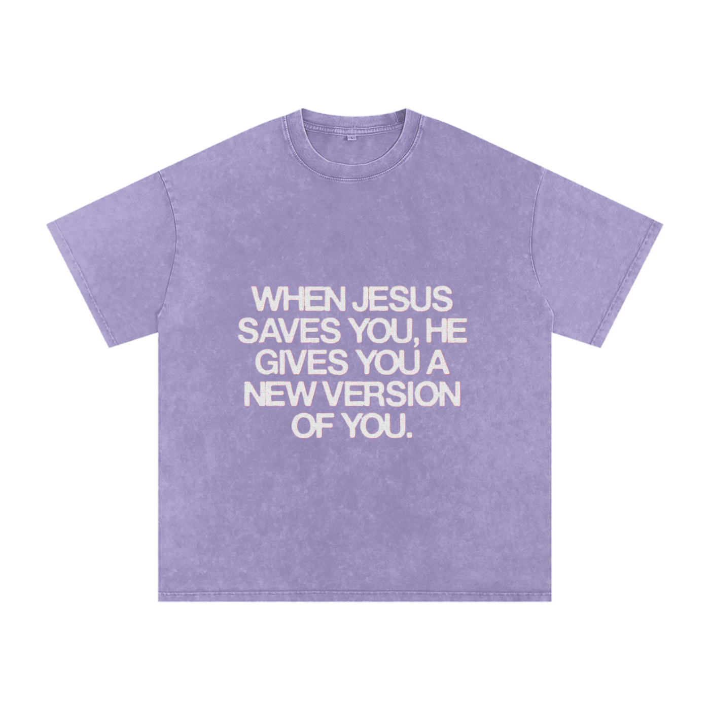Snow Washed Oversized Cotton T-Shirt
