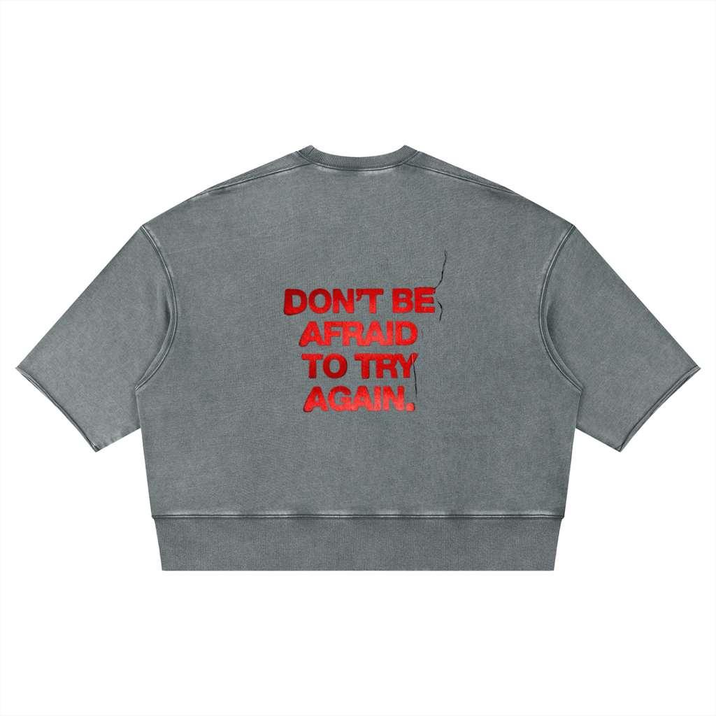 Unisex Mineral Wash Boxy Raw Edge T-Shirt