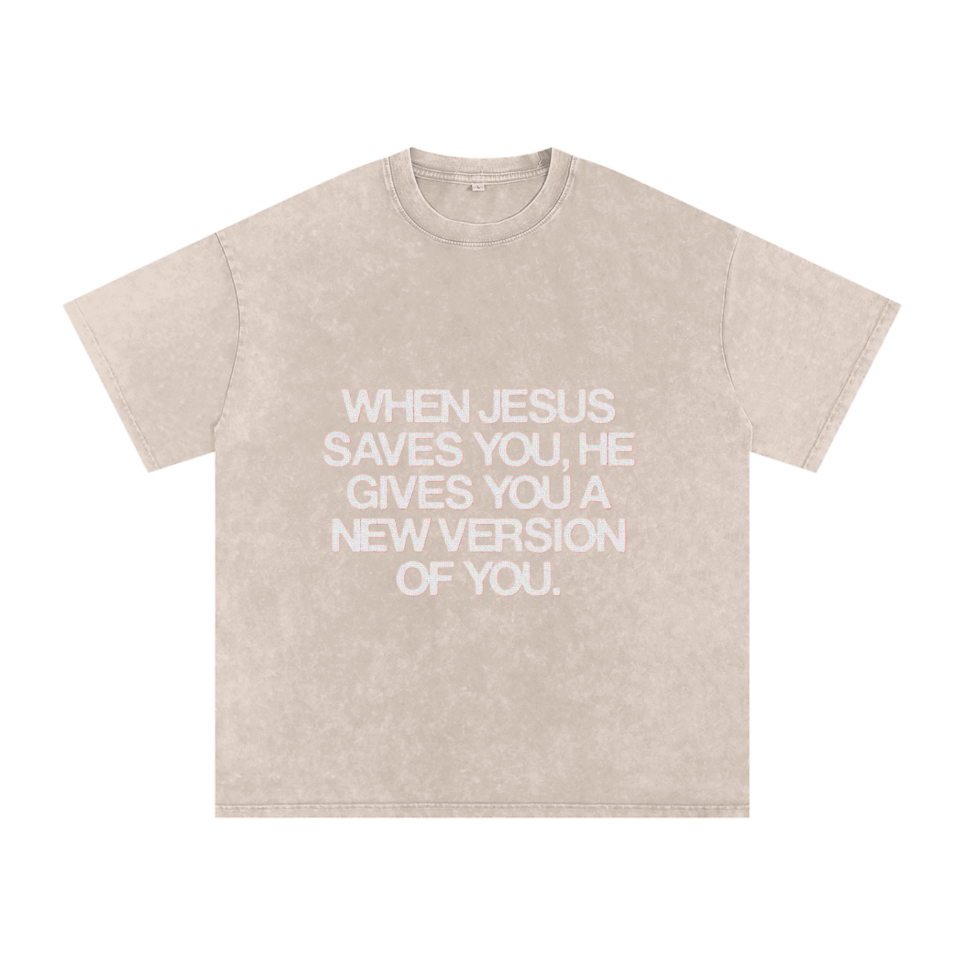Snow Washed Oversized Cotton T-Shirt