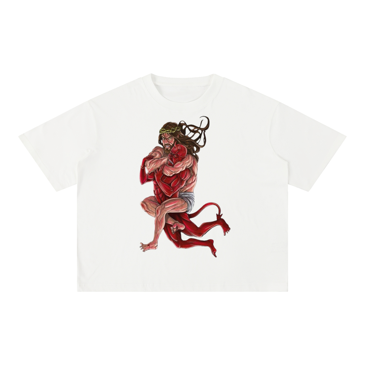 Mineral Wash Boxy Cotton T-Shirt