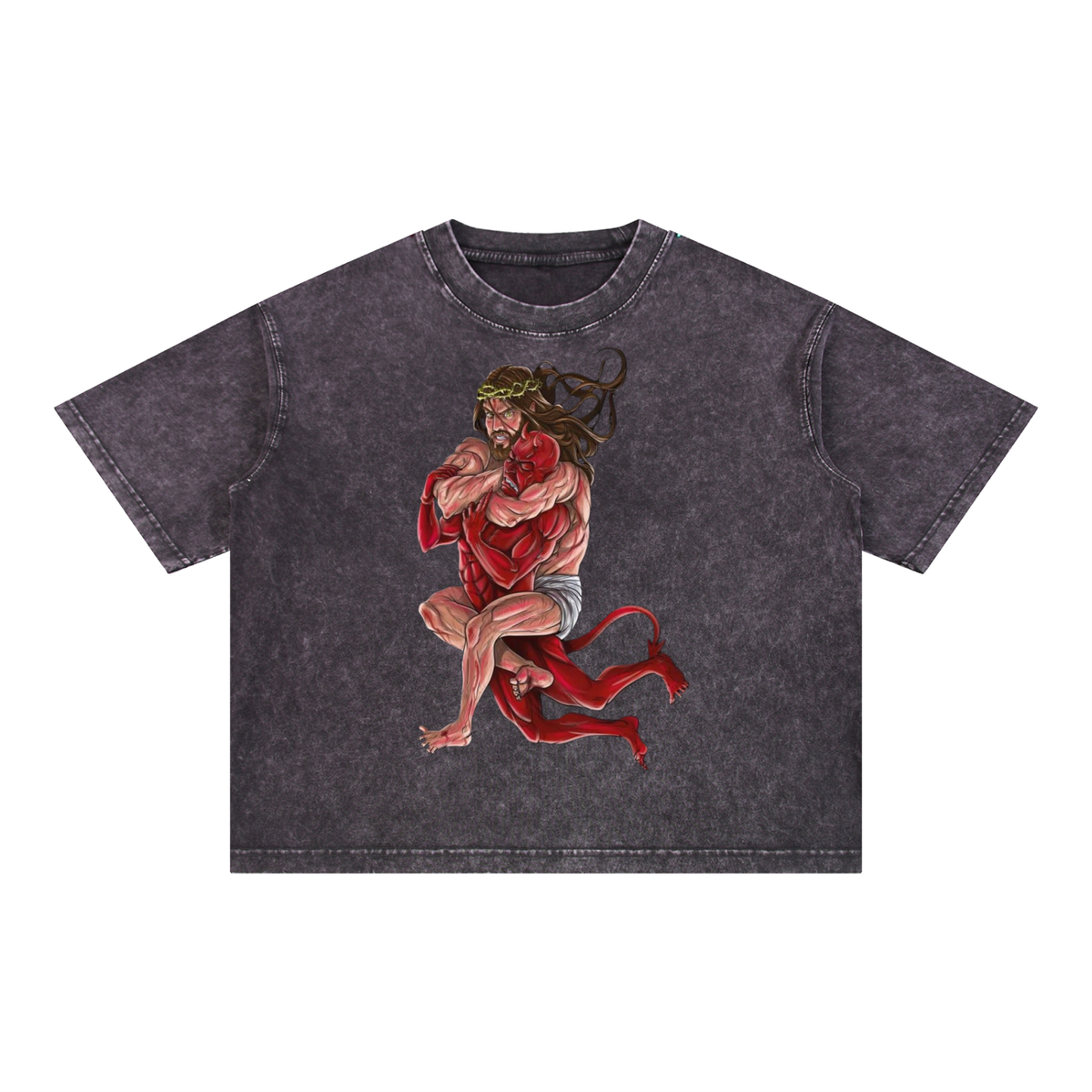 Mineral Wash Boxy Cotton T-Shirt