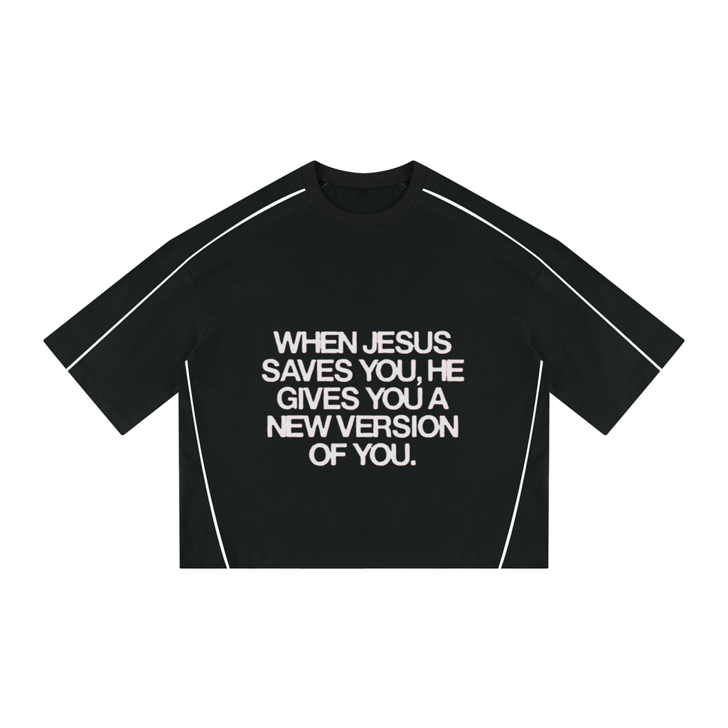 Unisex Heavyweight Boxy Piping T-Shirt