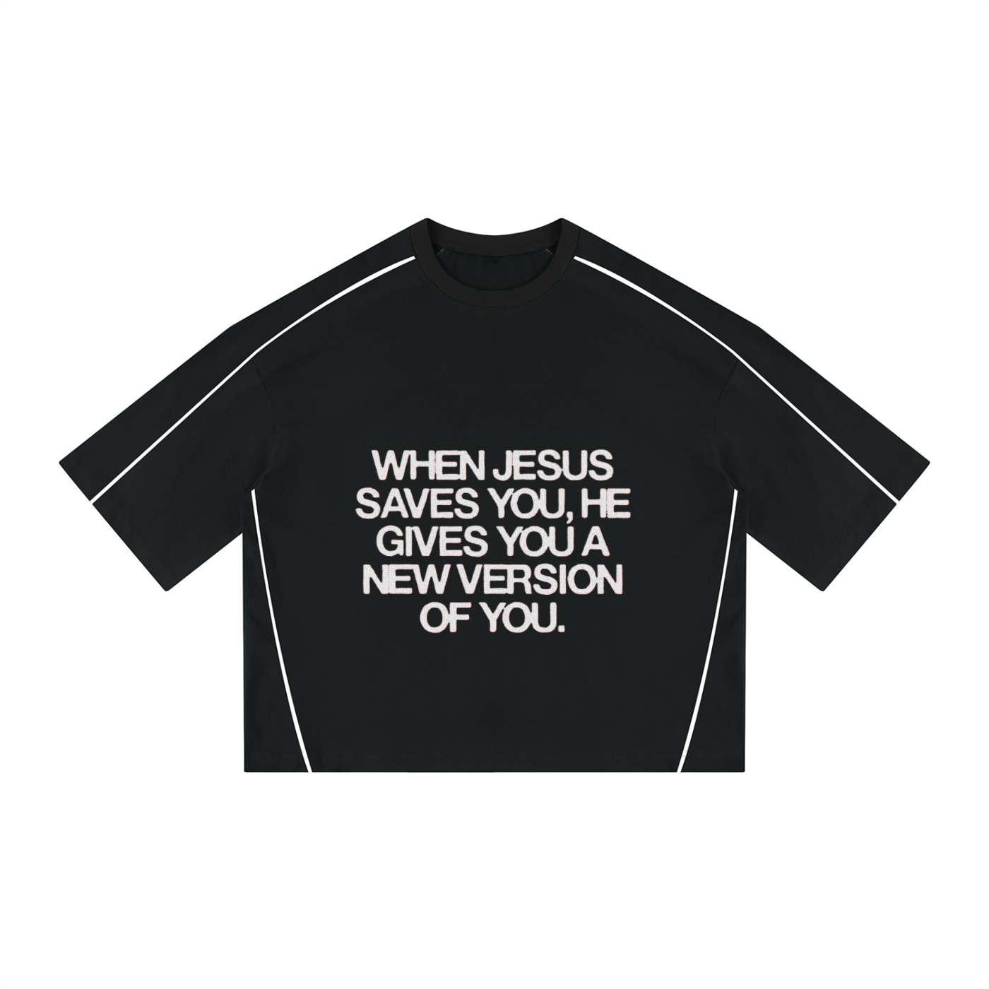 Unisex Heavyweight Boxy Piping T-Shirt