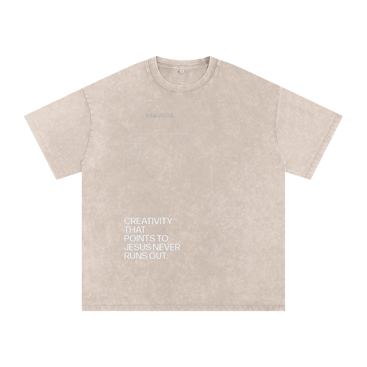 Snow Washed Oversized Cotton T-Shirt