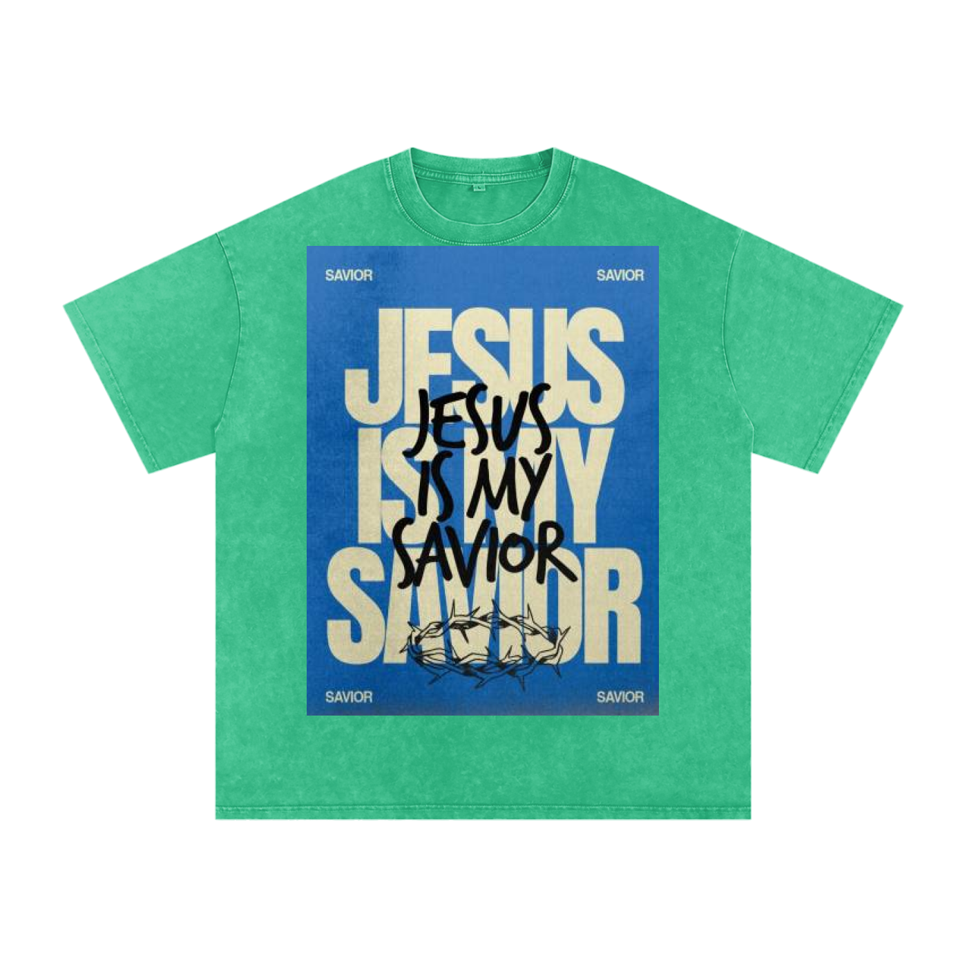 Snow Washed Oversized Cotton T-Shirt