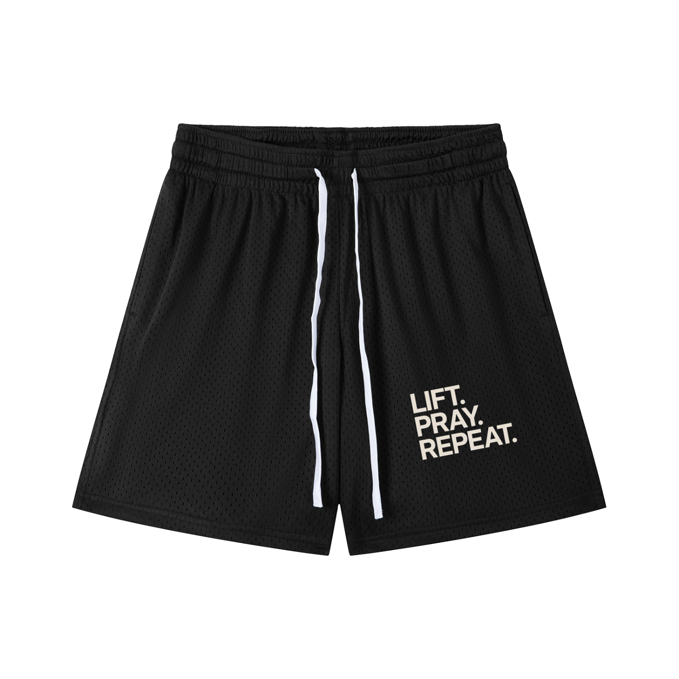 Mesh Drawstring Shorts