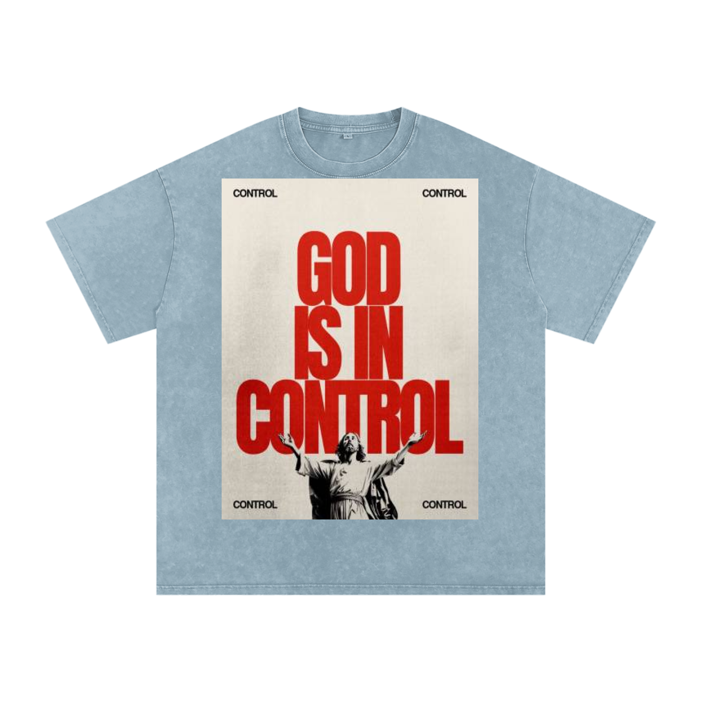 Snow Washed Oversized Cotton T-Shirt