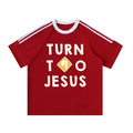 Contrast Tape Crewneck Cotton T-Shirt