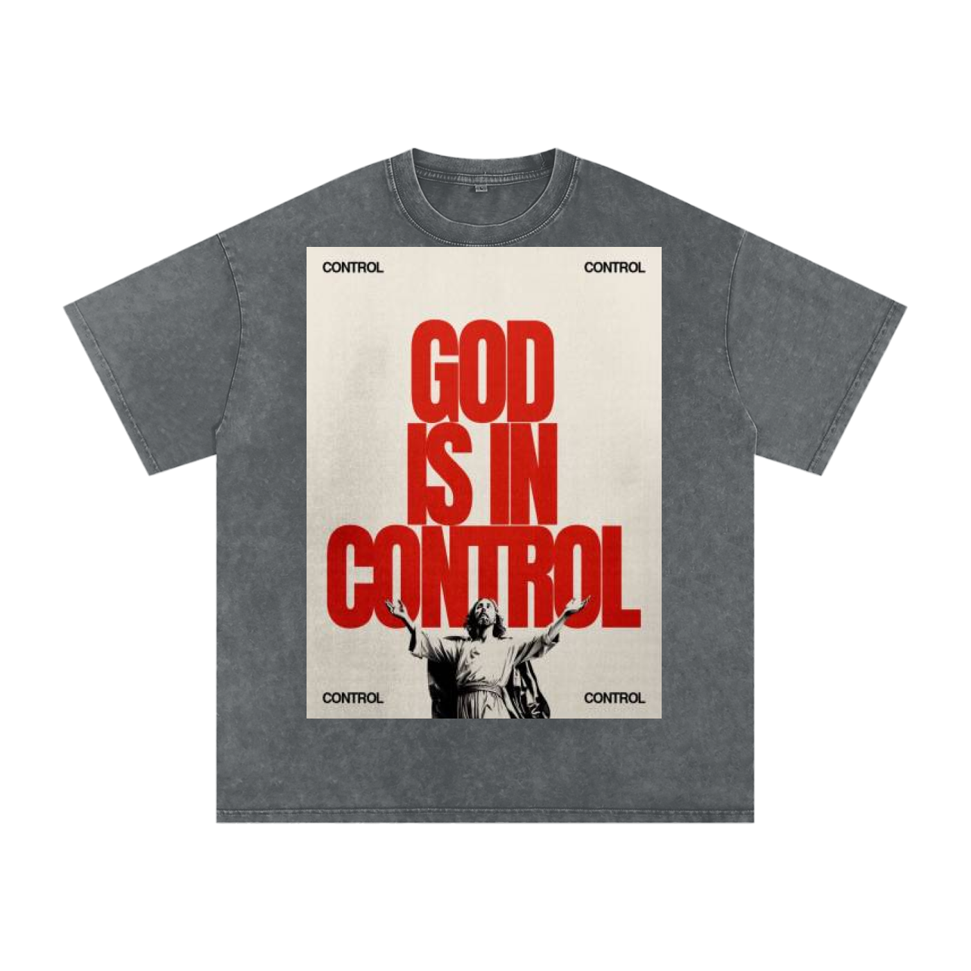 Snow Washed Oversized Cotton T-Shirt