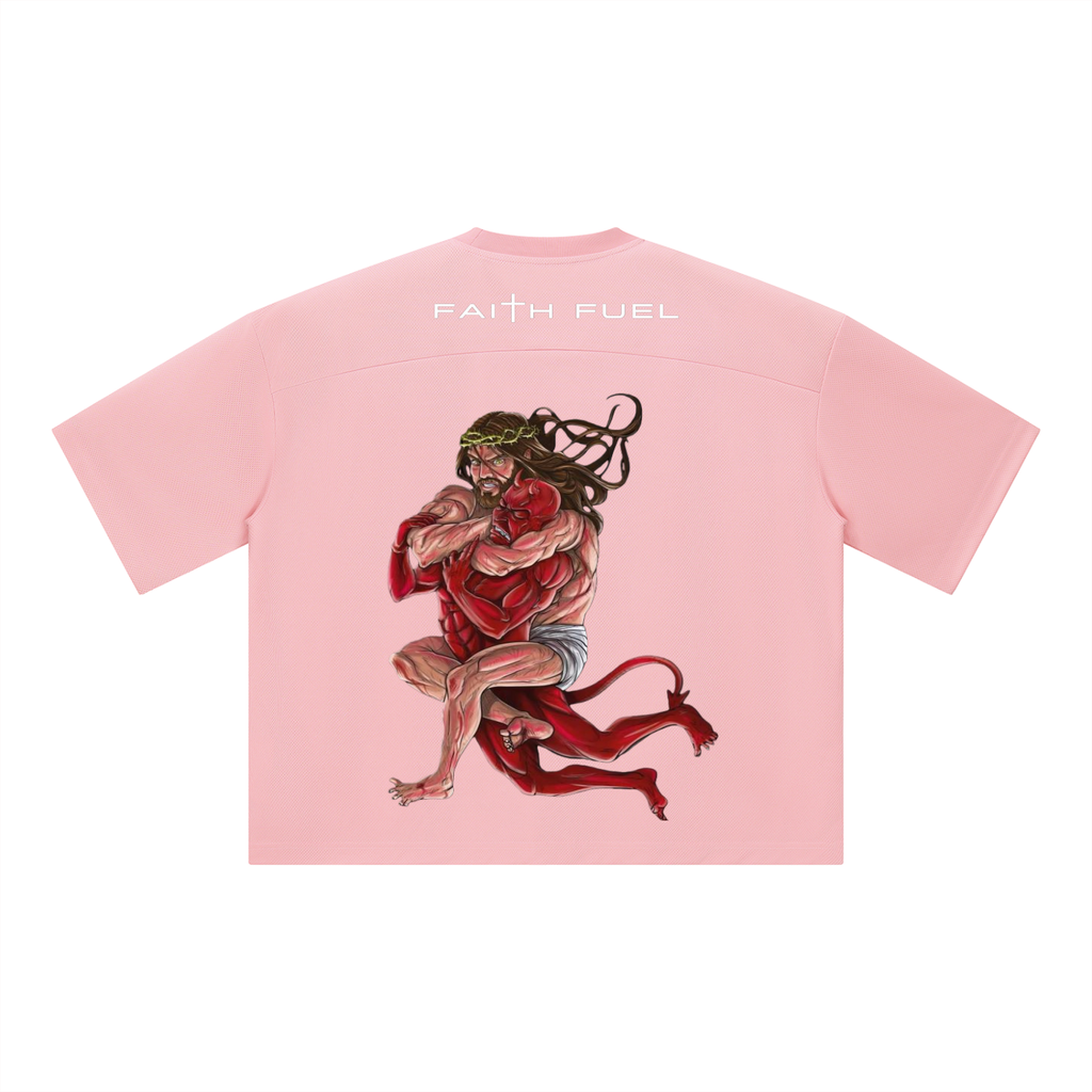 Unisex Boxy Mesh Crewneck T-Shirt