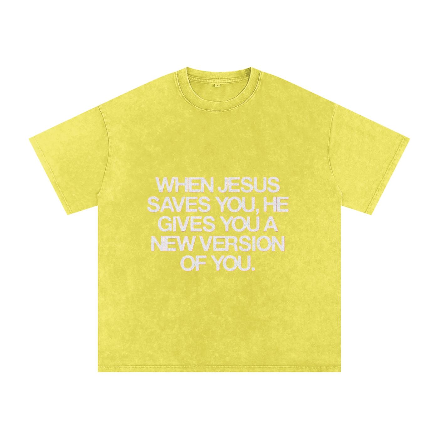 Snow Washed Oversized Cotton T-Shirt