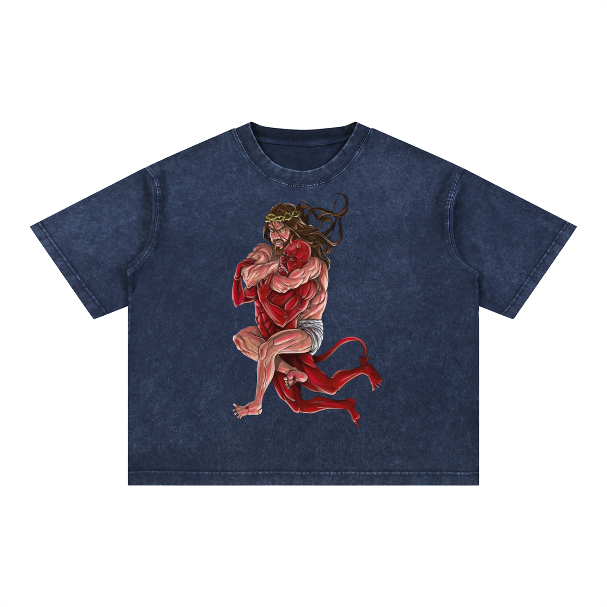 Mineral Wash Boxy Cotton T-Shirt