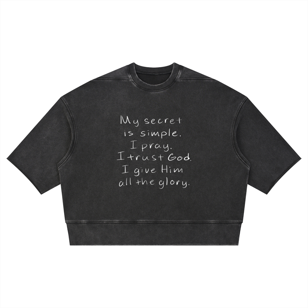 Unisex Mineral Wash Boxy Raw Edge T-Shirt