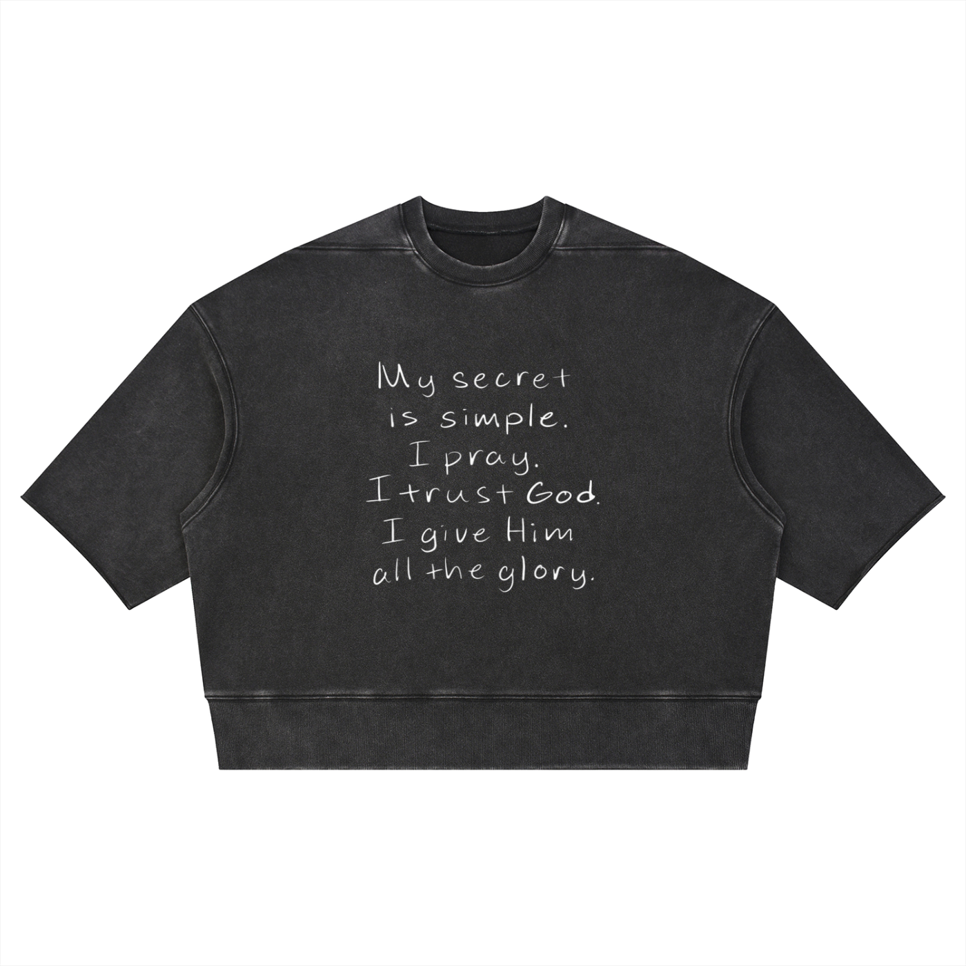 Unisex Mineral Wash Boxy Raw Edge T-Shirt