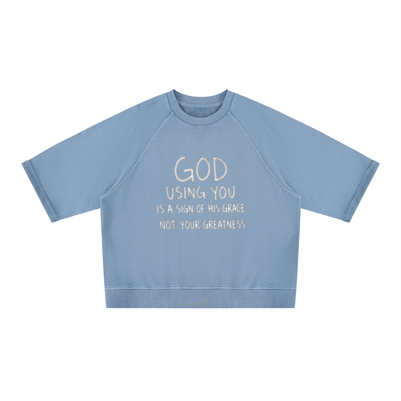Unisex Vintage Wash Boxy Short Sleeve Sweatshirt