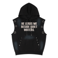Unisex Vintage Wash Sun Fade Sleeveless Hoodie