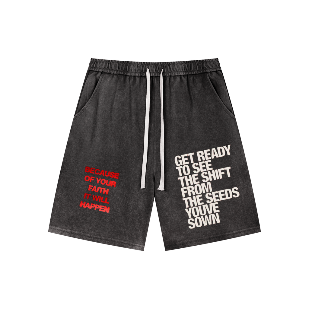 Men’s Vintage Wash Drawstring Shorts