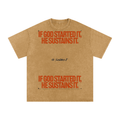Snow Washed Oversized Cotton T-Shirt