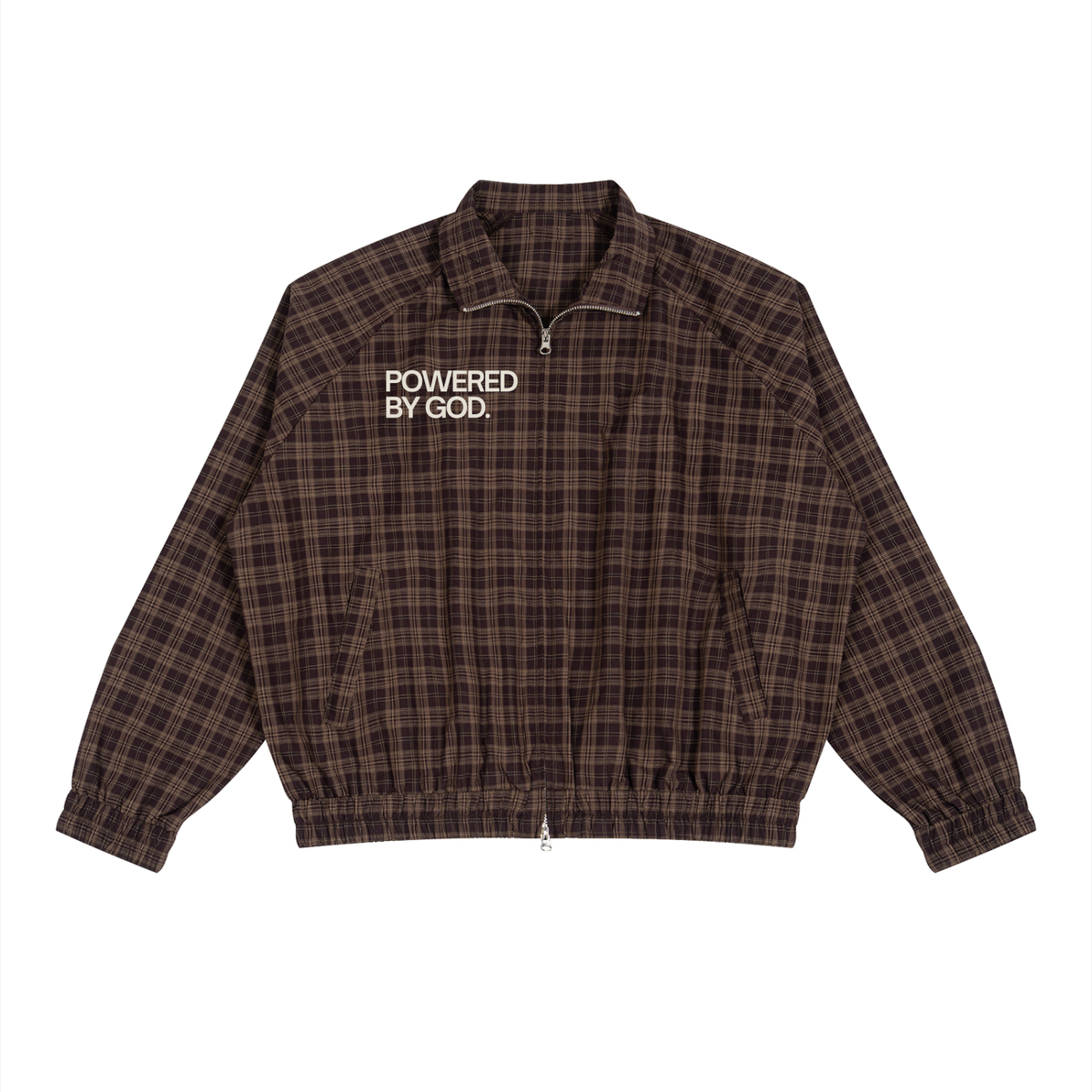 Unisex Plaid Full-Zip Track Jacket
