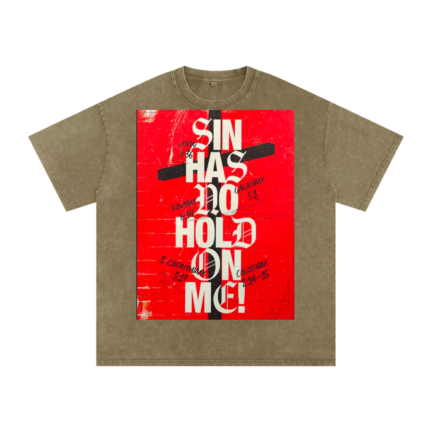 Snow Washed Oversized Cotton T-Shirt