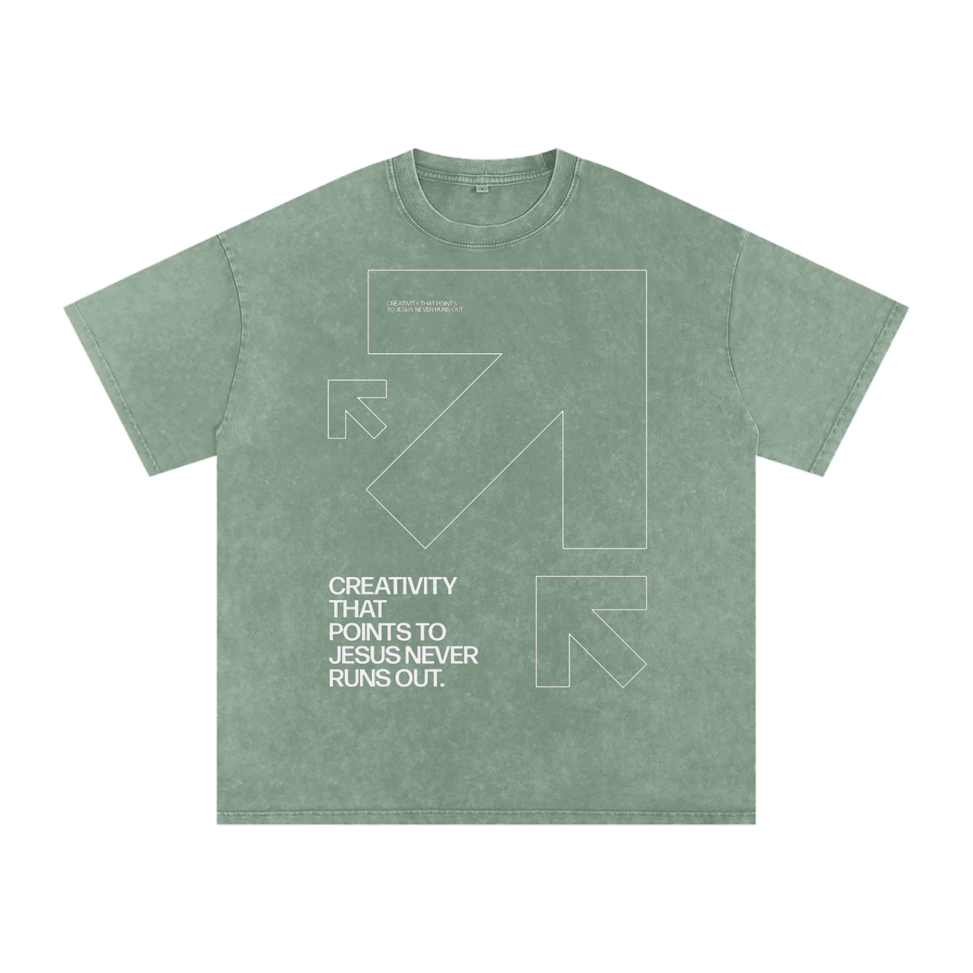 Snow Washed Oversized Cotton T-Shirt