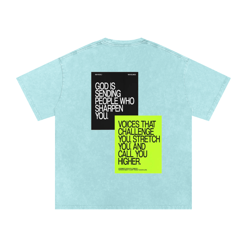 Snow Washed Oversized Cotton T-Shirt