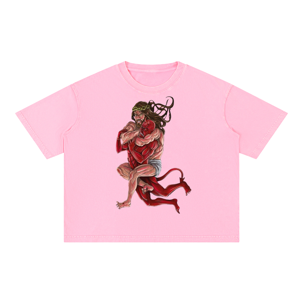 Mineral Wash Boxy Cotton T-Shirt