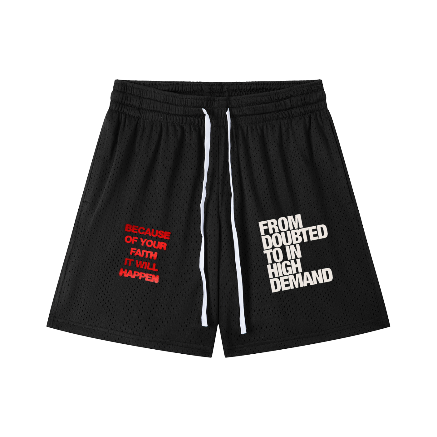 Mesh Drawstring Shorts