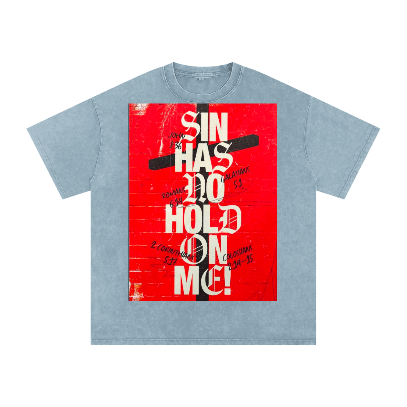 Snow Washed Oversized Cotton T-Shirt