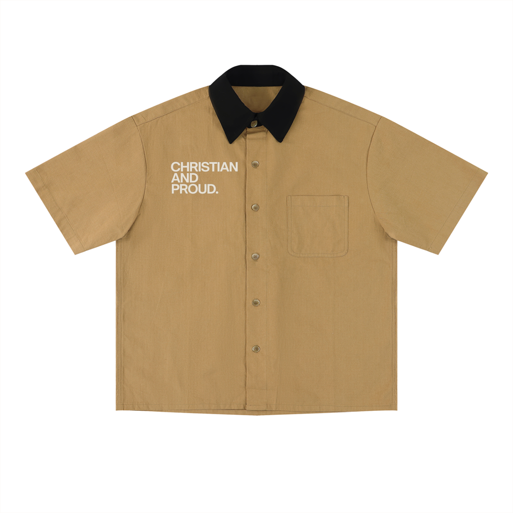 Unisex Color Block Short Sleeve Shirt