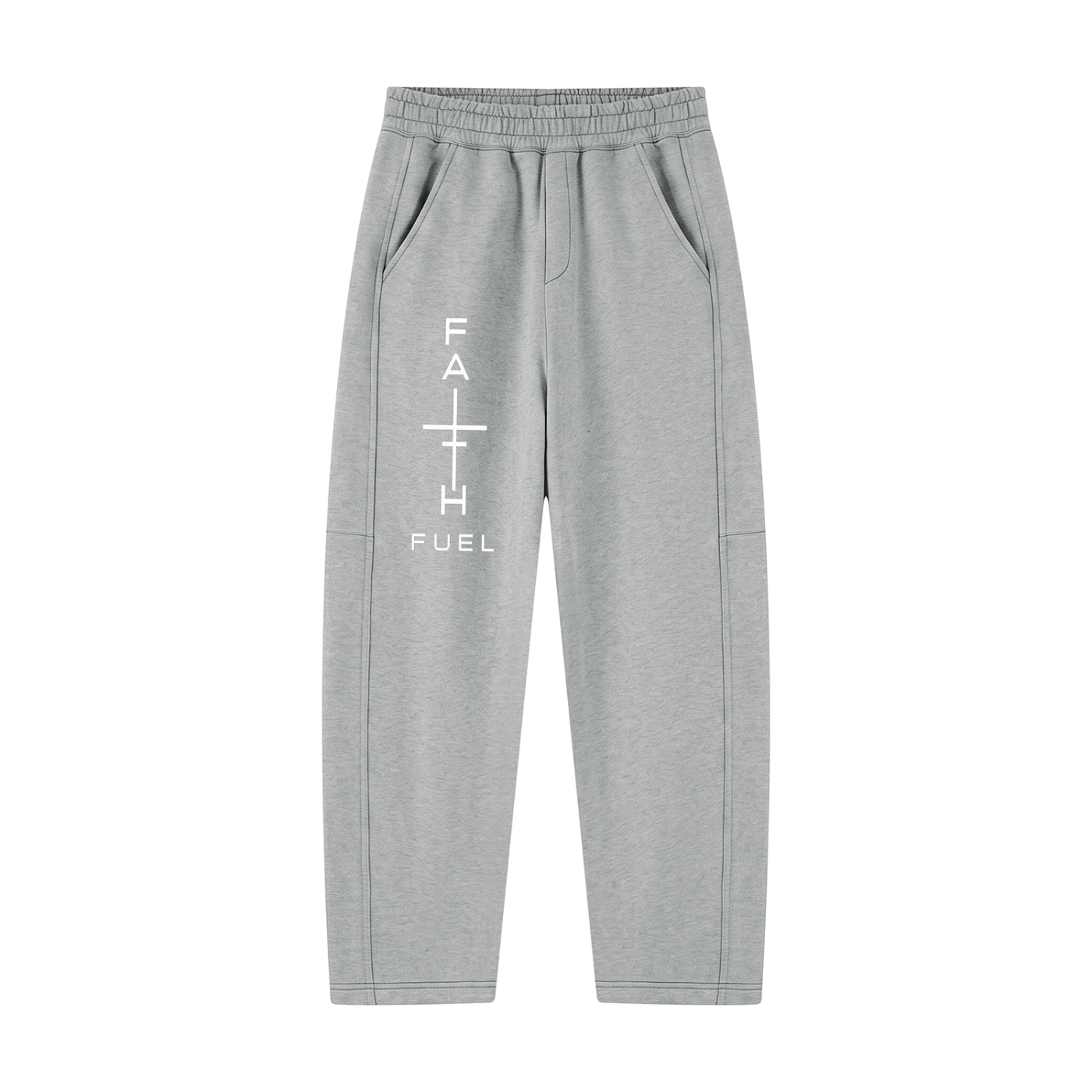 Unisex Tapered Straight Hem Sweatpants