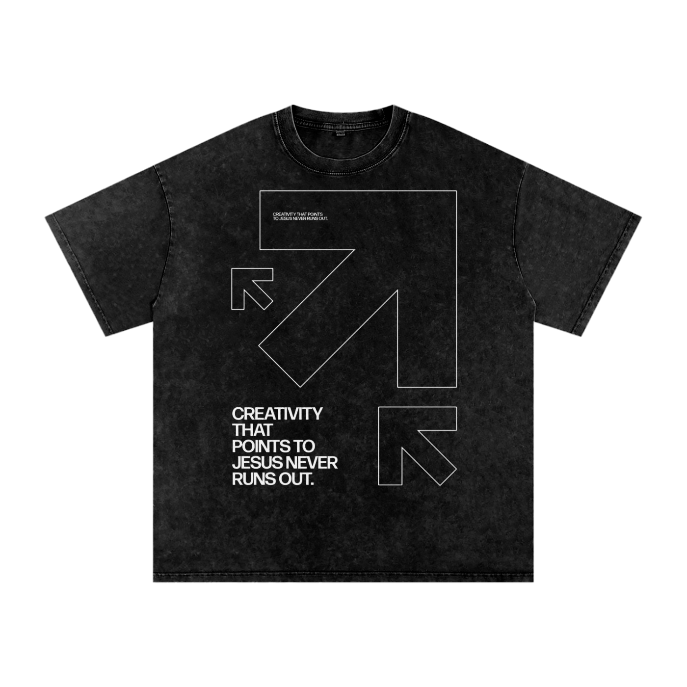 Snow Washed Oversized Cotton T-Shirt