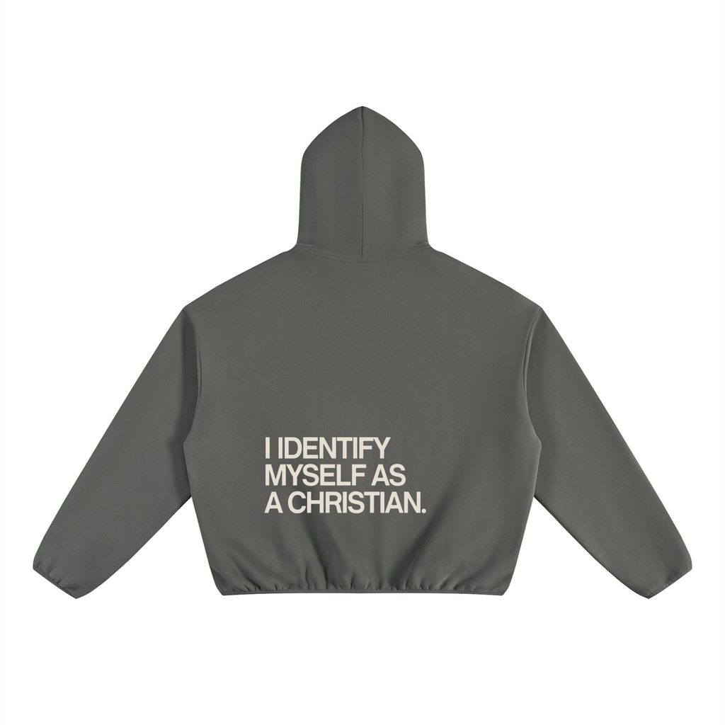 Unisex Boxy Piping Fleece Hoodie