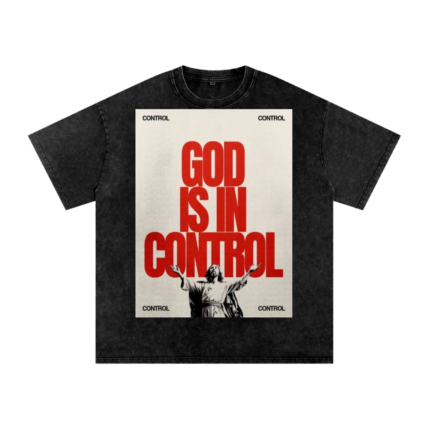 Snow Washed Oversized Cotton T-Shirt