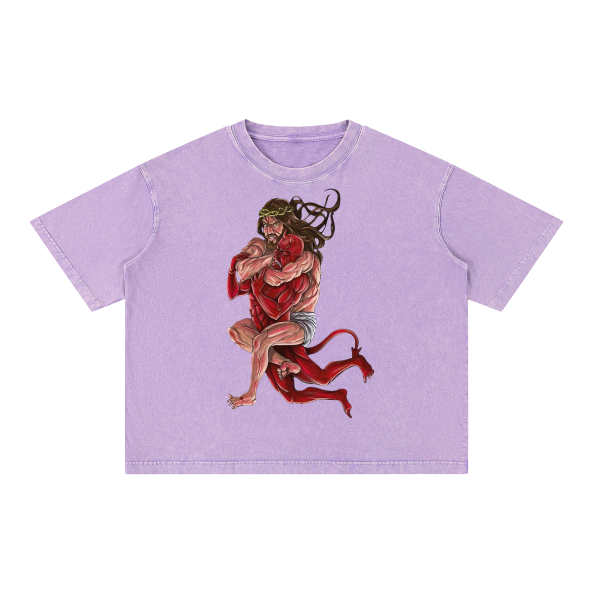 Mineral Wash Boxy Cotton T-Shirt