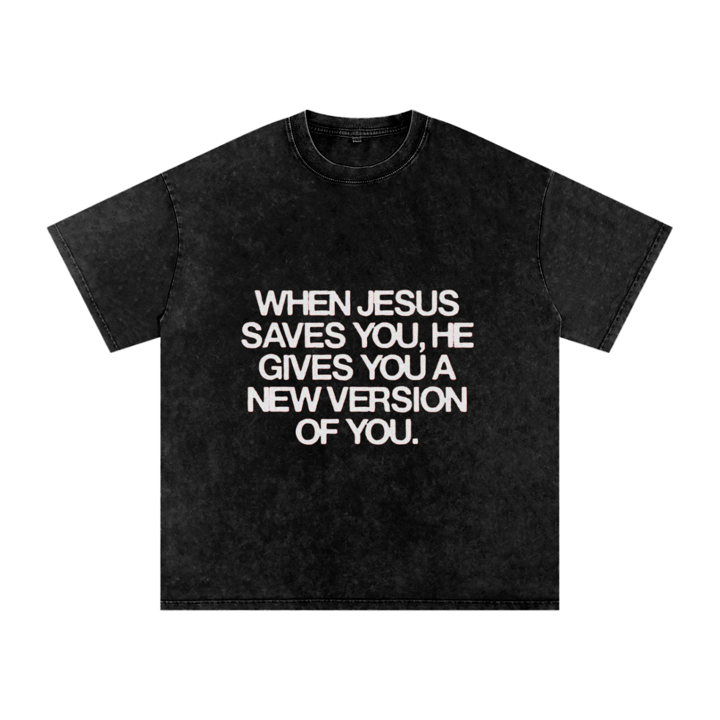 Snow Washed Oversized Cotton T-Shirt