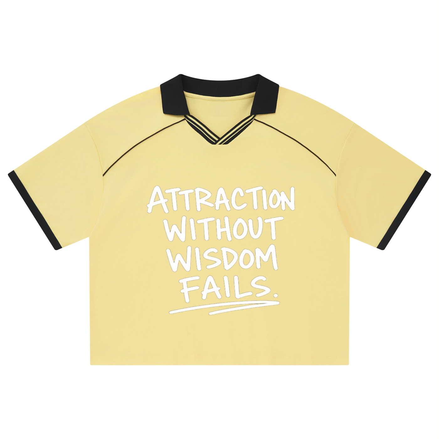 Unisex Collared Piping Boxy Soccer Jersey