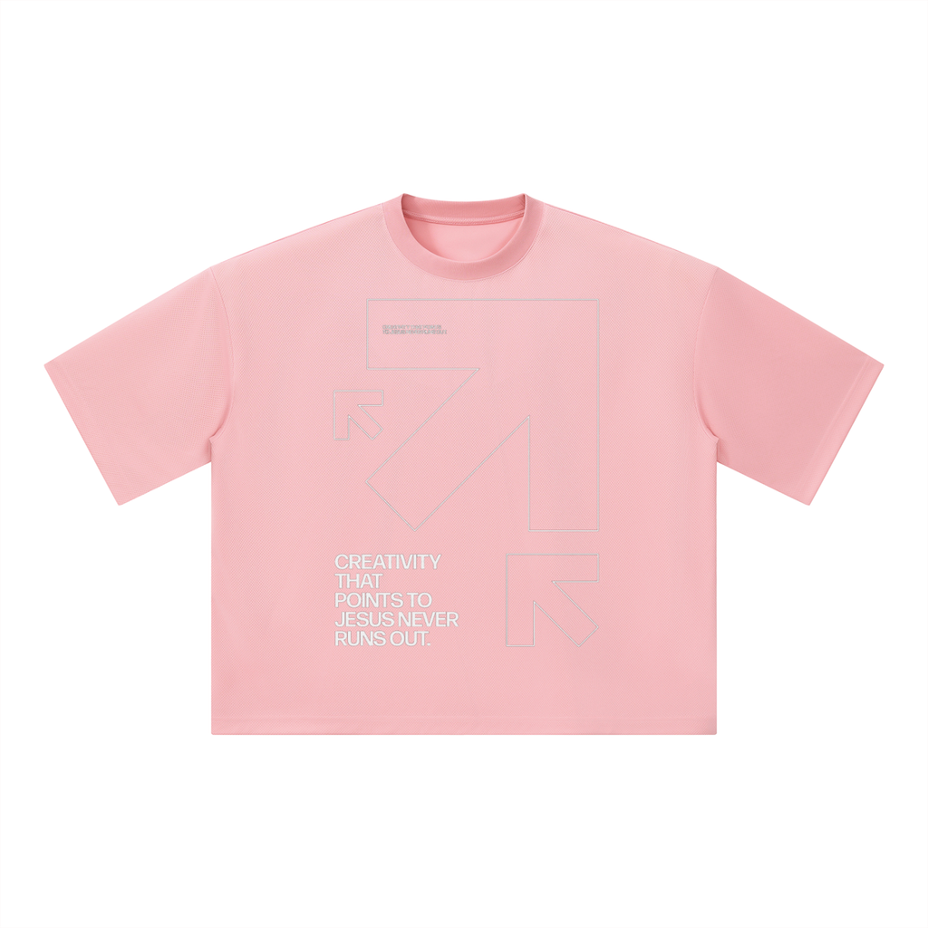 Unisex Boxy Mesh Crewneck T-Shirt