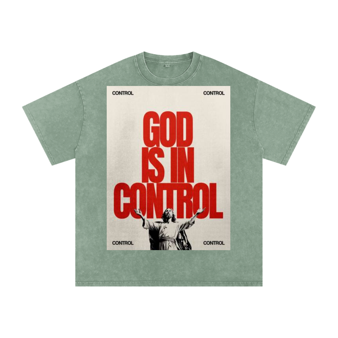 Snow Washed Oversized Cotton T-Shirt