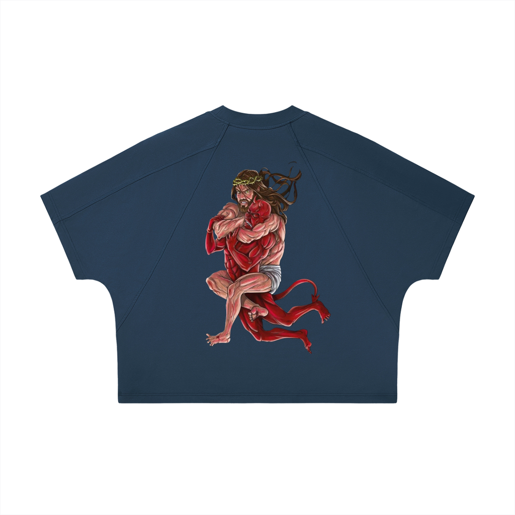 Unisex Boxy Tonal Paneling T-Shirt