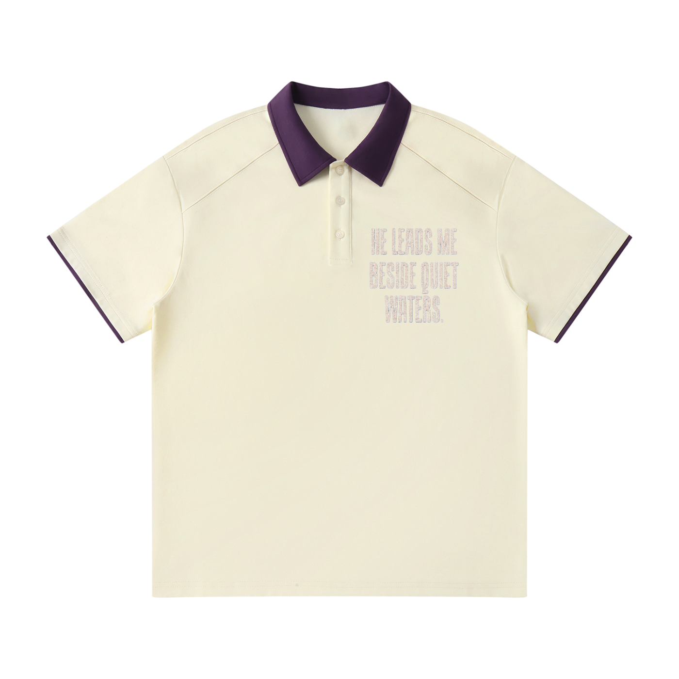 Contrast Collar Raglan Polo Shirt