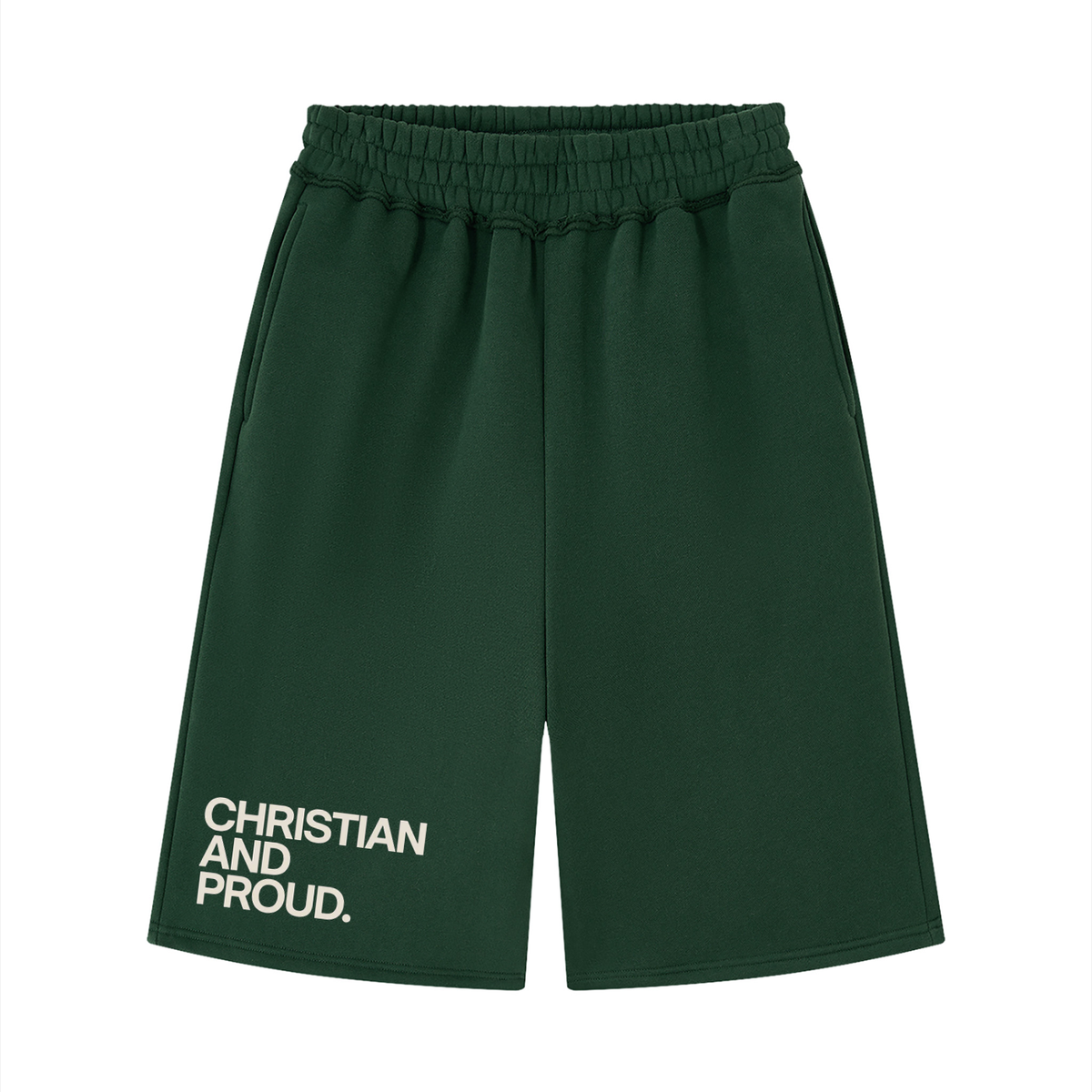 Unisex Raw Edge Fleece Shorts
