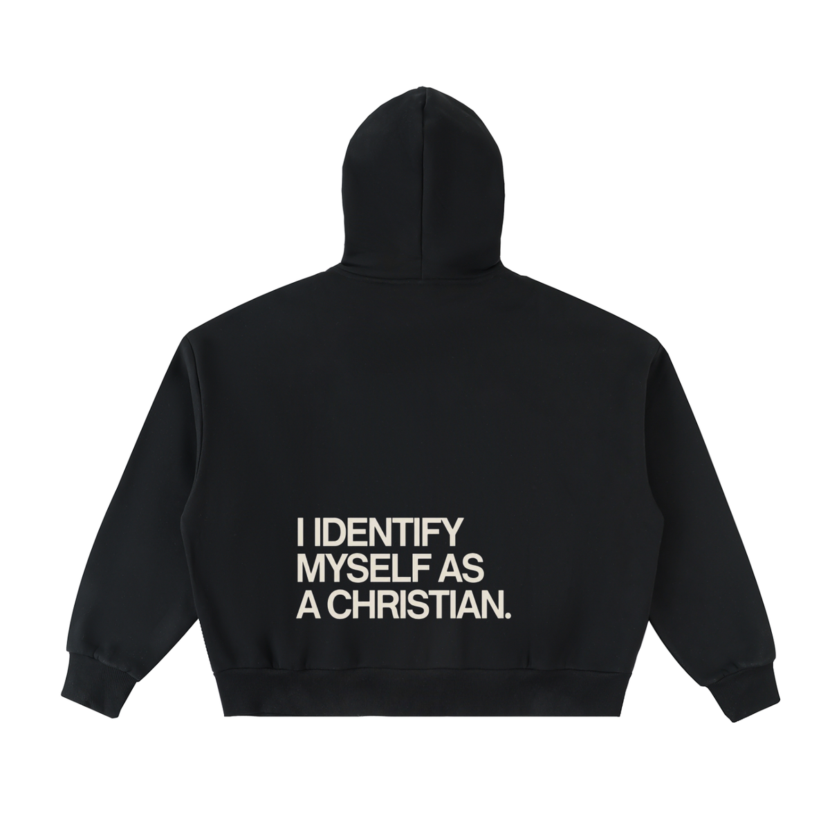 Fleeced Full-Zip Boxy Hoodie